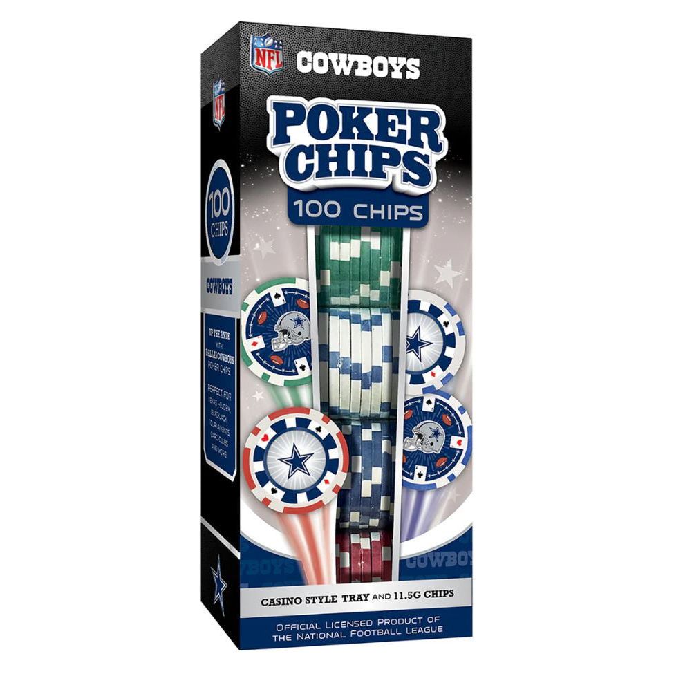 Dallas Cowboys 100 Piece Poker Chips Set (DAC3120)