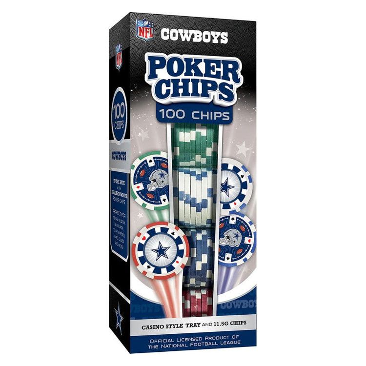 Dallas Cowboys 100 Piece Poker Chips Set (DAC3120)