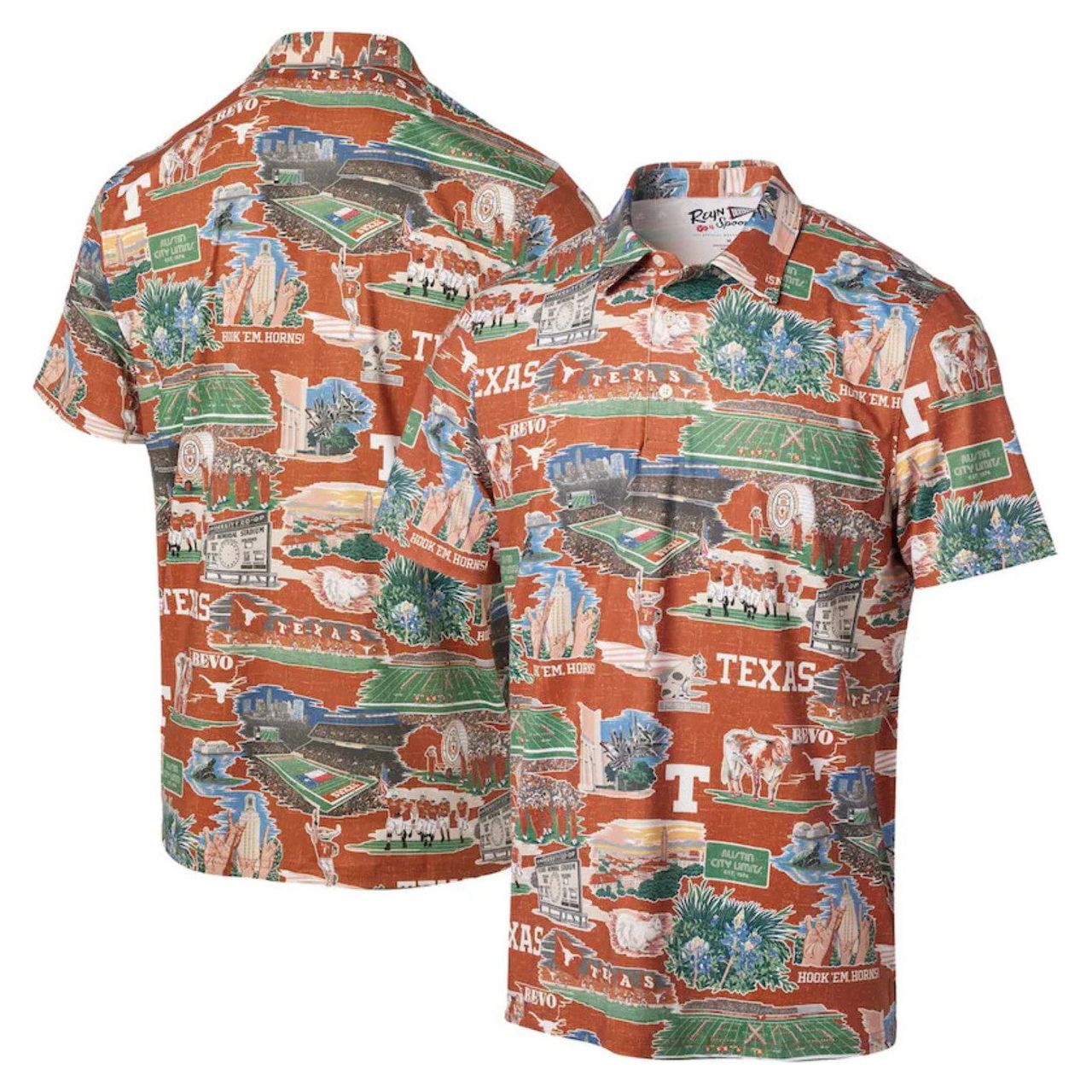 Texas Longhorn Reyn Spooner  Scenic Polo (C613735223-059)