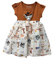 Texas Longhorn Wes & Willy Youth Princess Vault Print Dress (2295TEX)