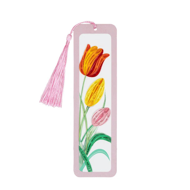 Quilling Bookmark Colorful Tulips (QC-BK-10098)