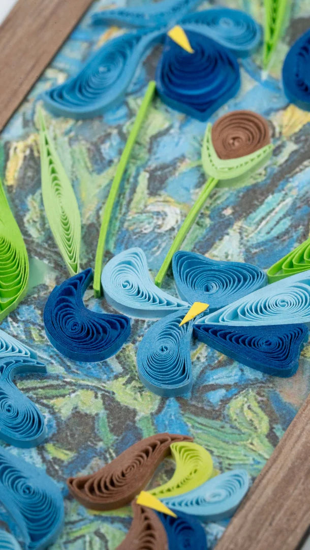 Quilling Artist Series Bookmark Irises, Van Gogh (QC-BK-10079)