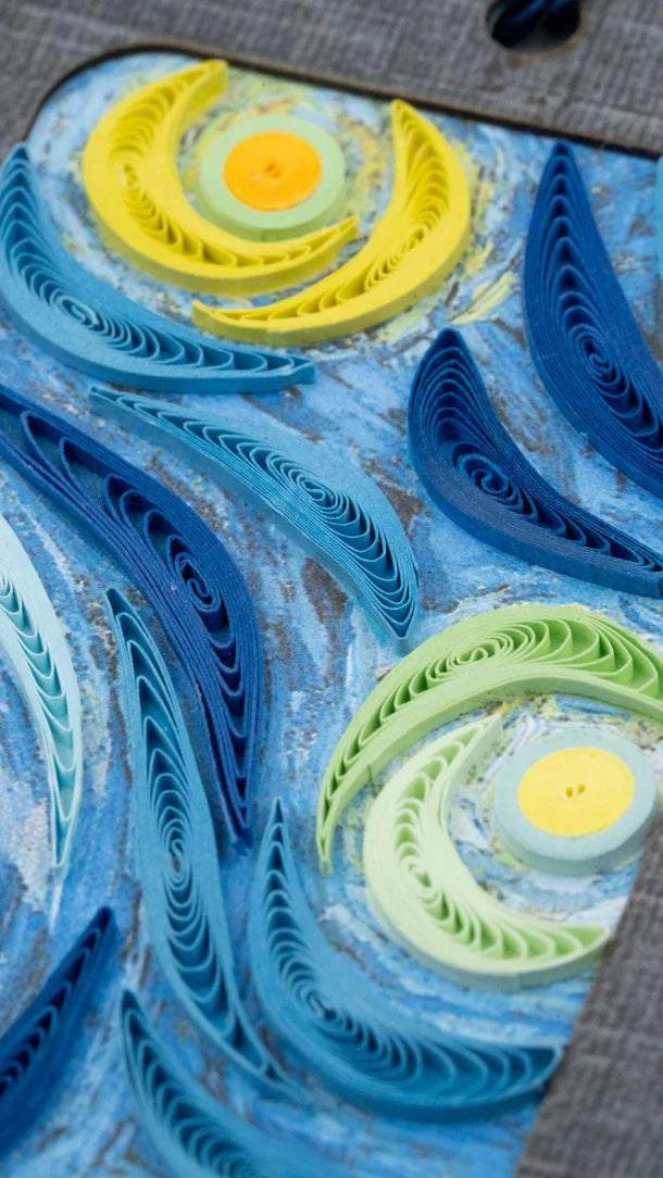 Quilling Artist Series Bookmark Starry Nigh Van Gogh (QC-BK-10083)