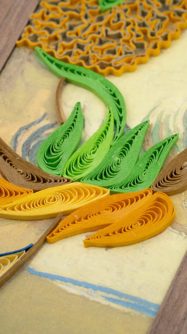 Quilling Artist Series Bookmark Sunflowers Van Gogh (QC-BK-10085)