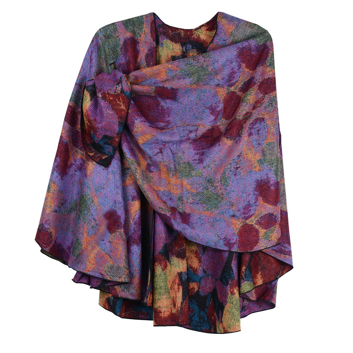 Rapti 100% Cashmere Reversible Loop Shawl (#18) LAV/MAROON