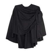 Rapti 100% Cashmere Solid Black Reversible Loop Shawl