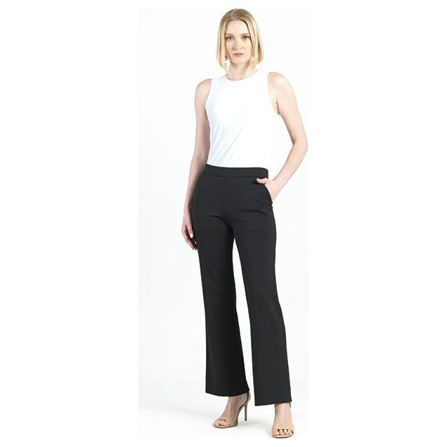 Clara Sun Woo Solid Black Pull On Pant (PT42A)