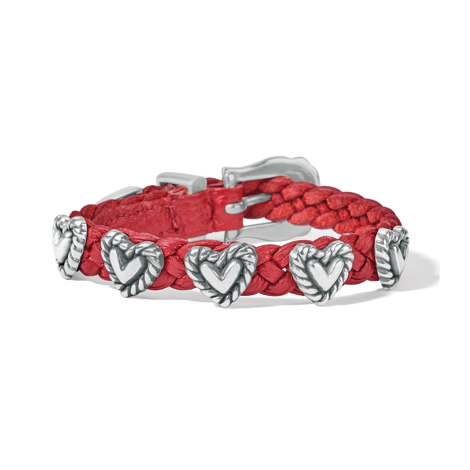 Brighton Roped Heart Braid  Bandit Bracelet (07475B) (Lipstick Red)