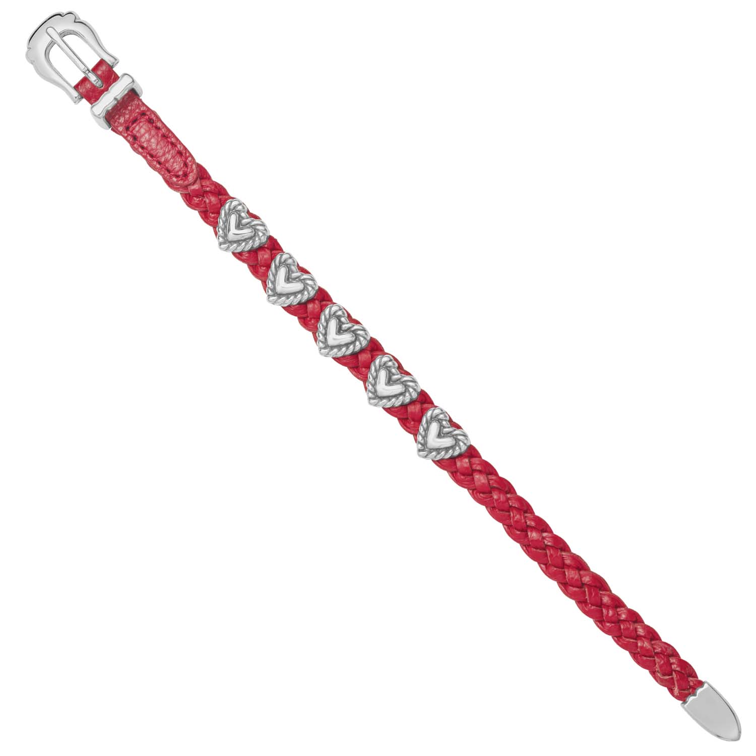 Brighton Roped Heart Braid  Bandit Bracelet (07475B) (Lipstick Red)