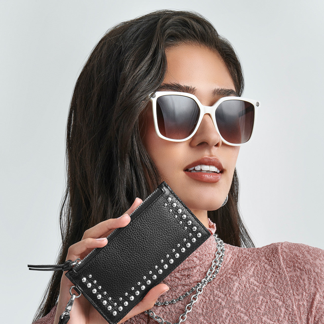 Brighton Mingle Sunglasses (A13240) WHT/SLV