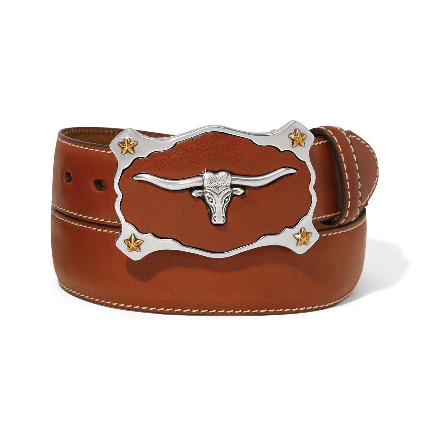 Brighton 1 1/2" Tan Latigo Longhorn Smooth Belt (C14214)