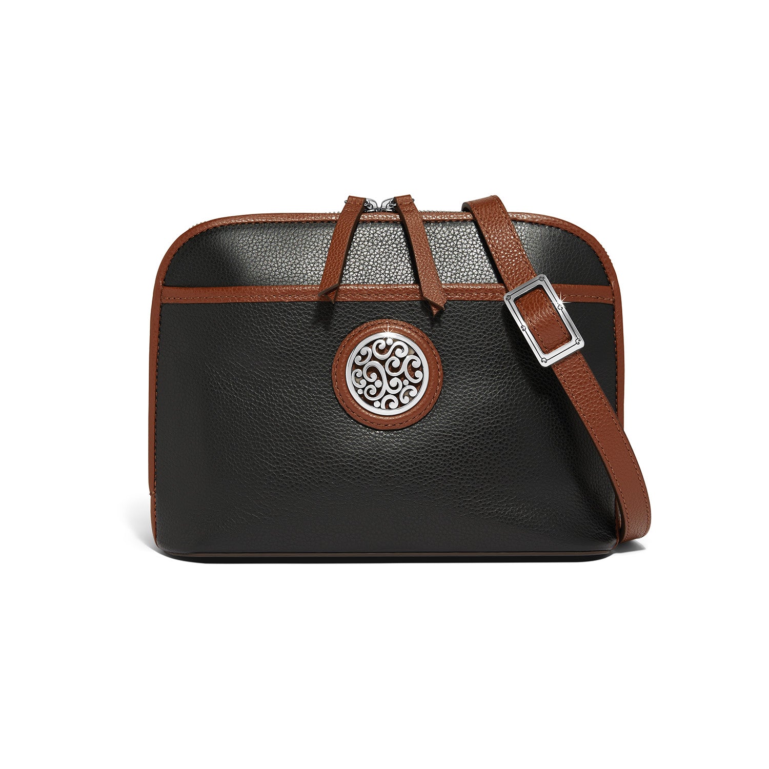 Brighton Shelby Organizer Black Brown  Crossbody