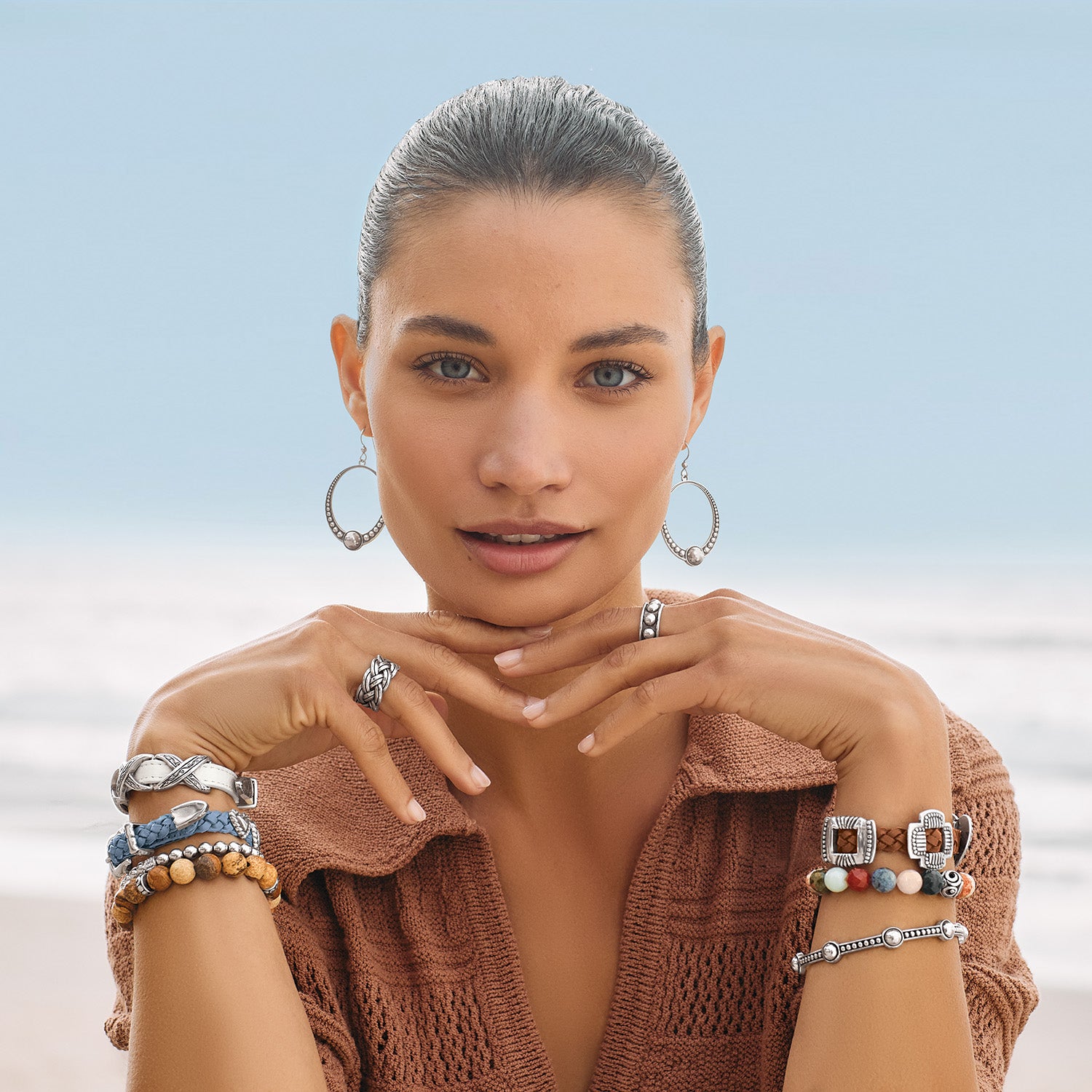 Brighton Interlok Braided Band Silver Ring