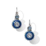 Brighton Halo Eclipse Post Lever back Earring (JA5753)(Silver-Tanzanite)