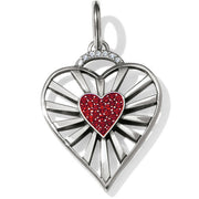 Brighton Vibrant Heart Amulet/Charm (SLV/RED)