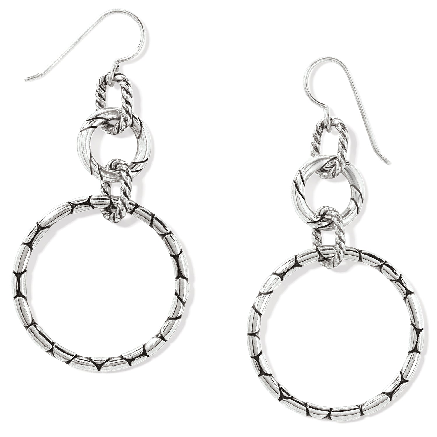 Brighton Pebble Rings French Wire Earring (JE4700)(Silver)