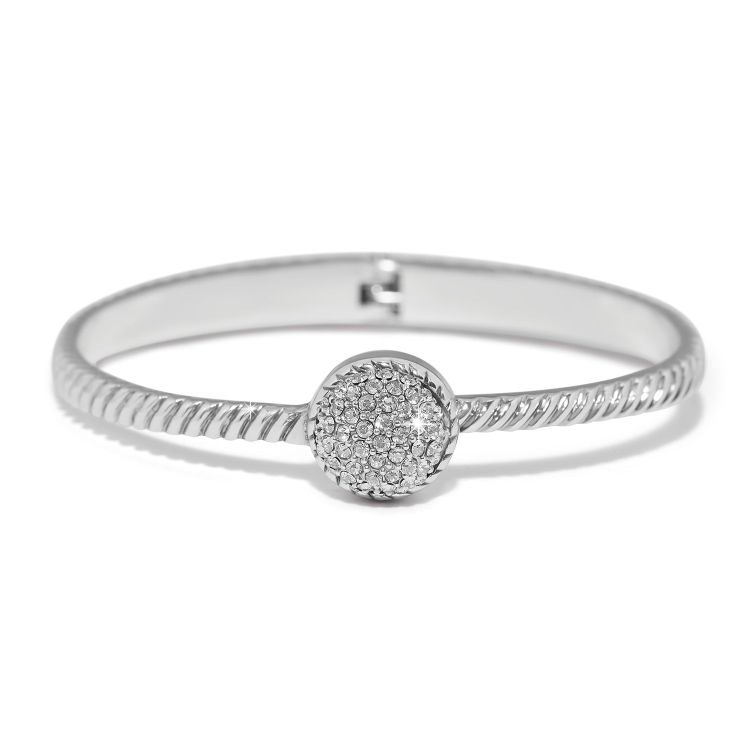 Brighton Illumina Celeste Dome Hinged Bangle (Silver)