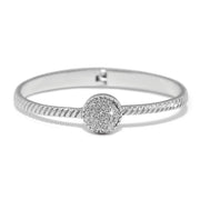 Brighton Illumina Celeste Dome Hinged Bangle (Silver)