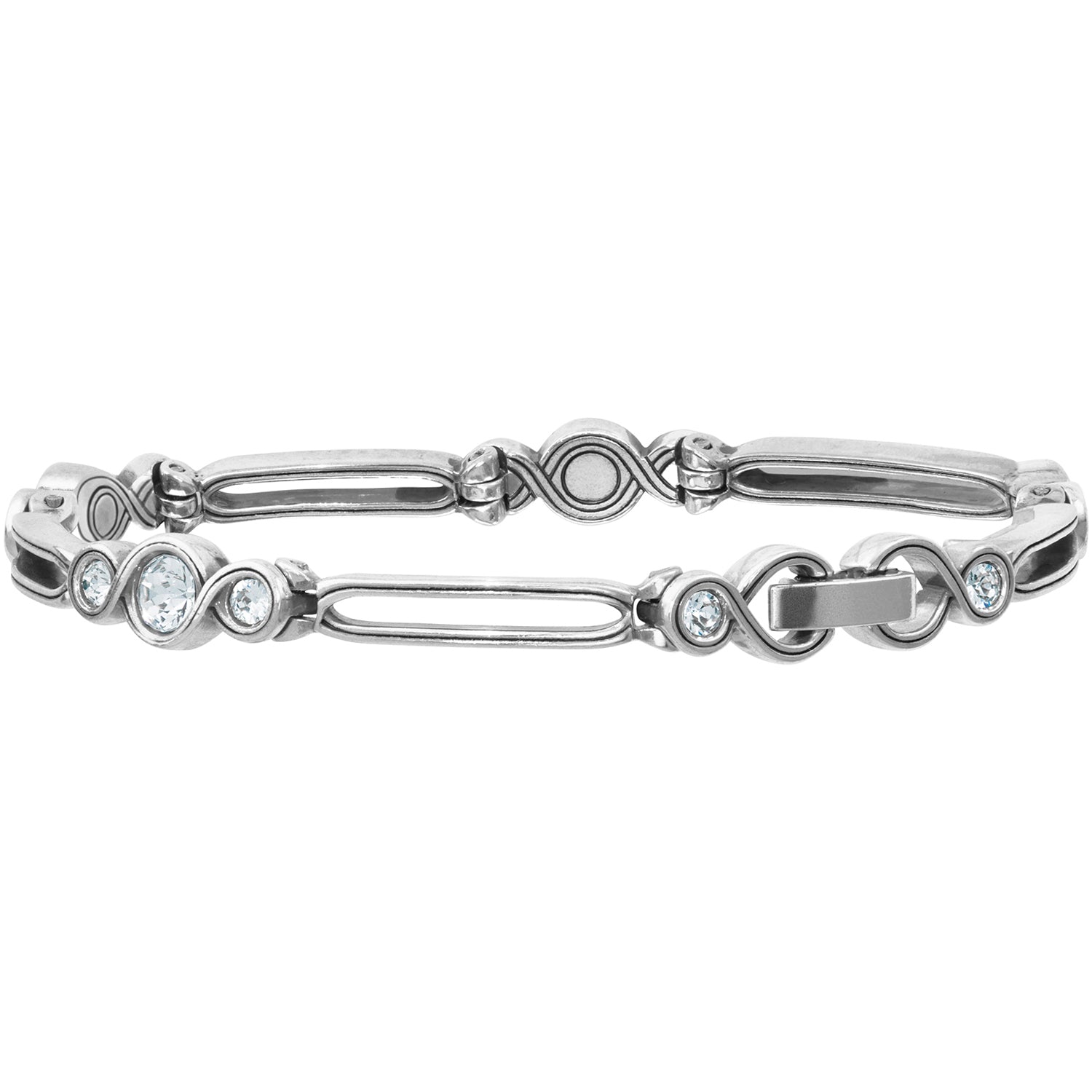 Brighton Infinity Sparkle Bracelet (JF3641)(Silver)