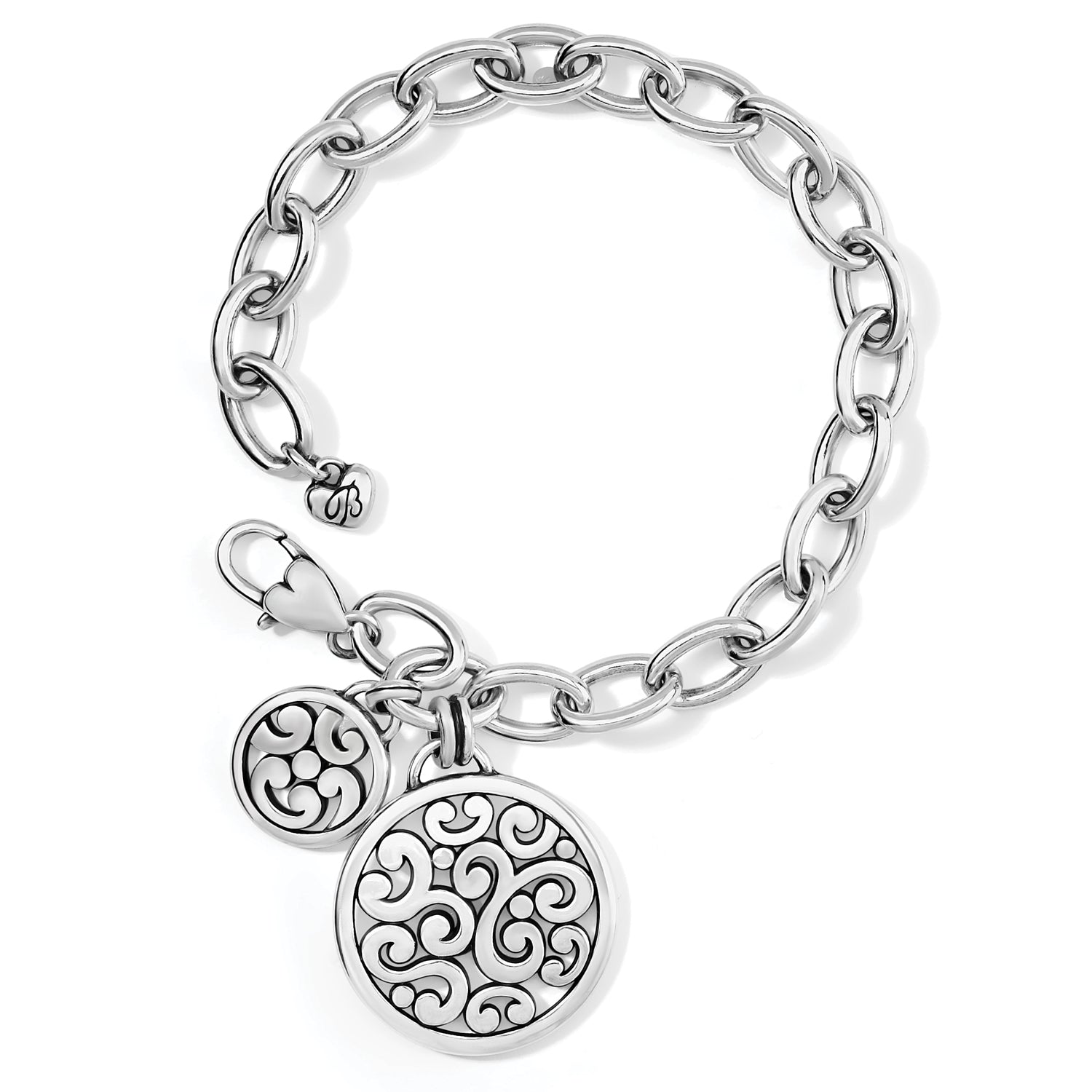 Brighton Contempo Medallion Link Bracelet (JF9850)(Silver)