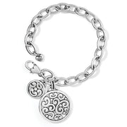 Brighton Contempo Medallion Link Bracelet (JF9850)(Silver)