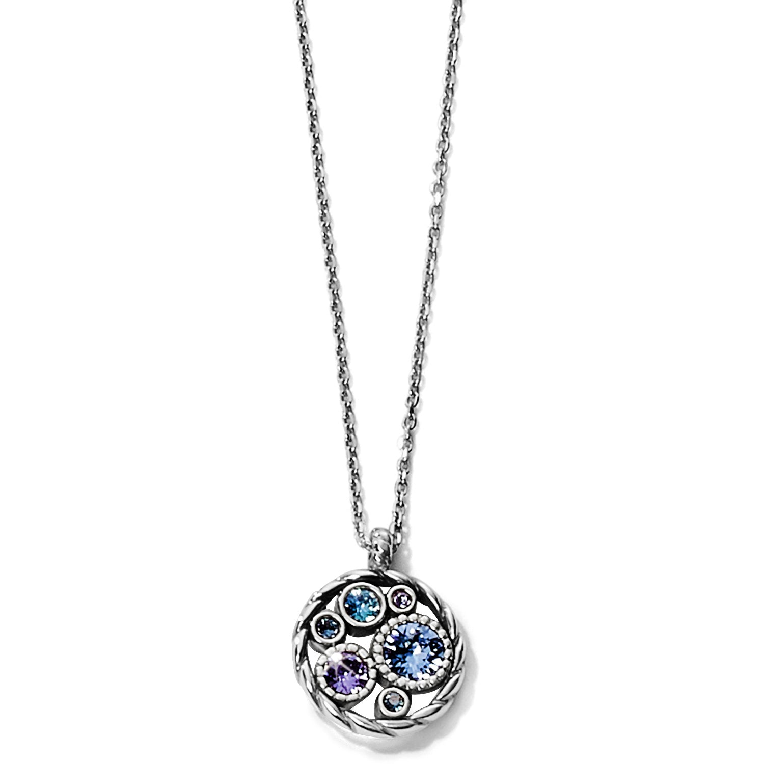 Brighton Halo Petite Necklace (JM2753)(Silver Stone)