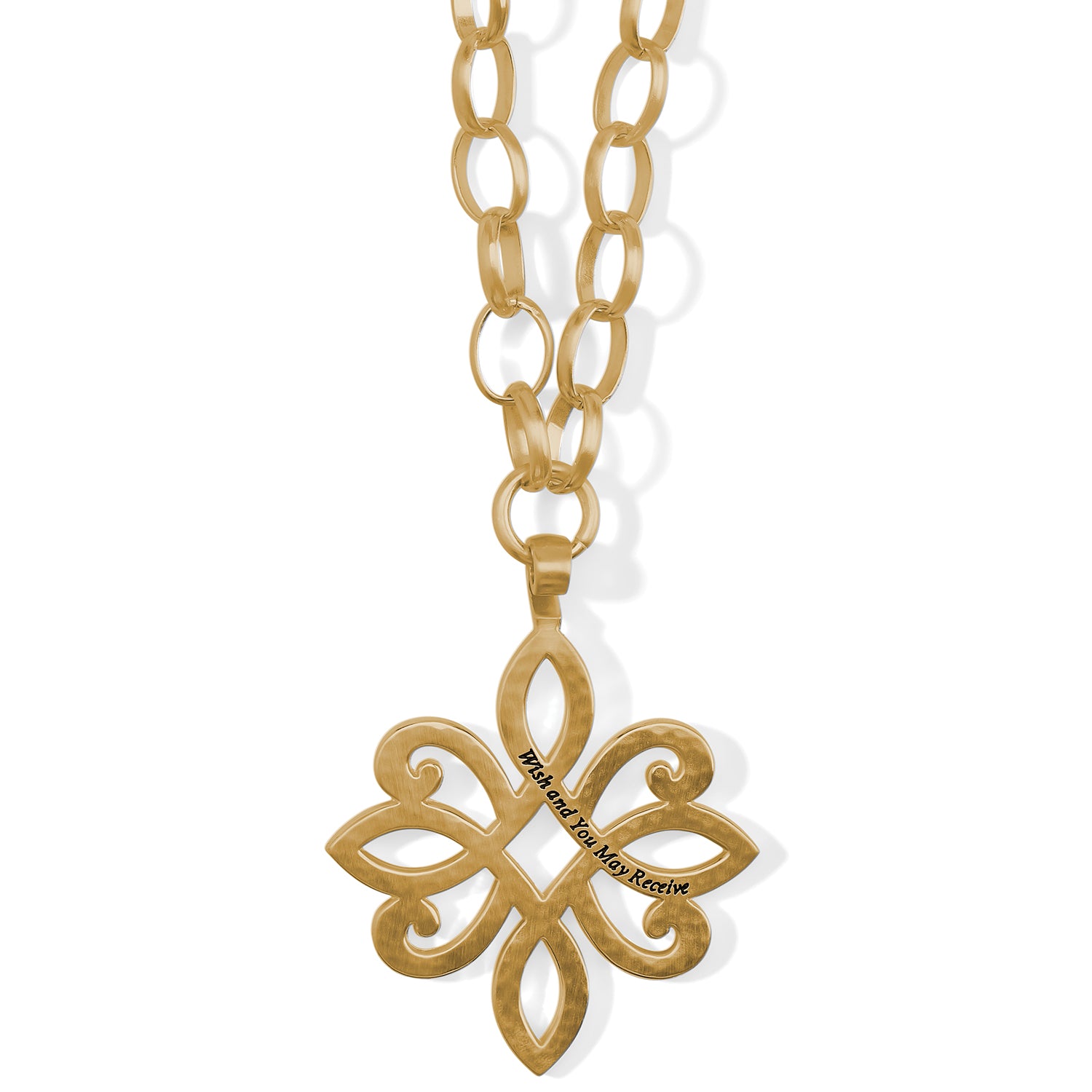 Brighton Apollo Brushed Gold Fretwork Necklace