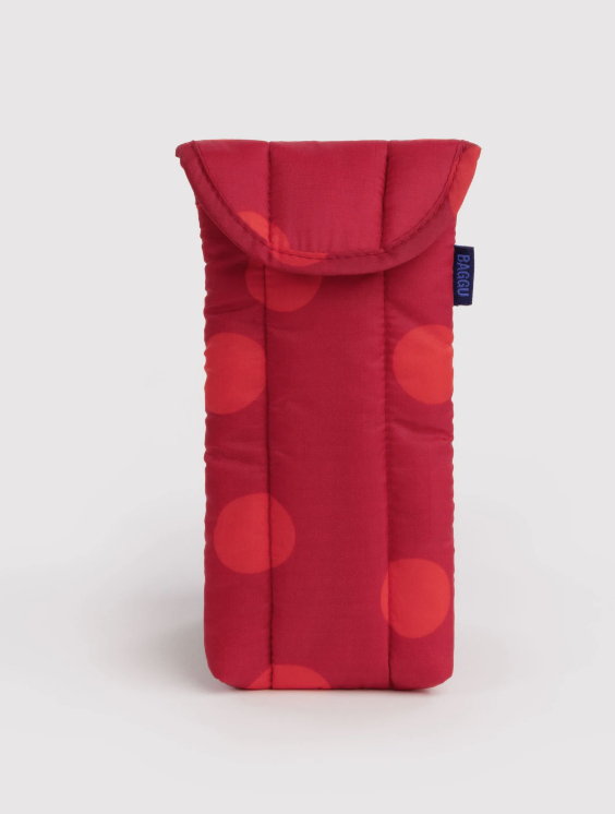 Baggu Puffy Glasses Sleeve - Red Polka Dot
