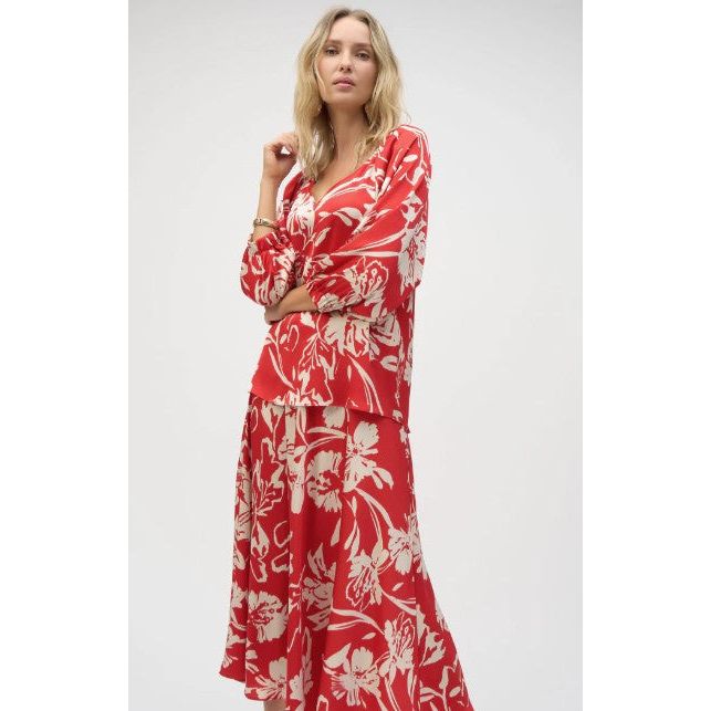 Joseph Ribkoff Red Creme Tunic