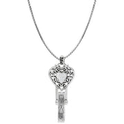 Brighton Reno Heart Badge Clip Necklace (JN7492)