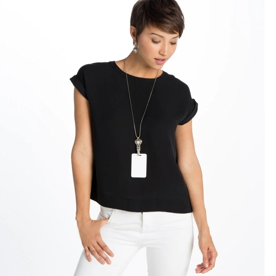 Brighton Reno Heart Badge Clip Necklace (JN7492)