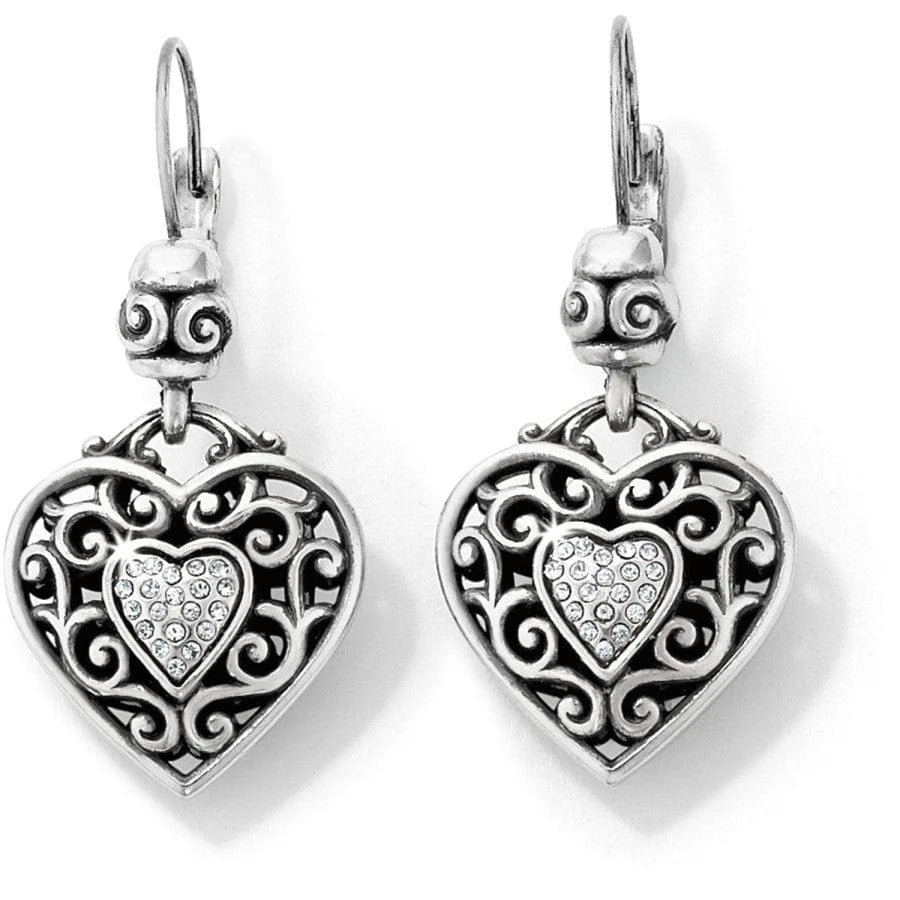 Brighton Reno Heart Lever back Earring (J14692)(Silver)