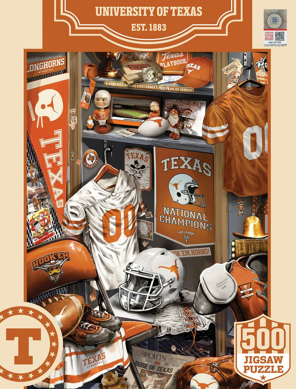 Texas Longhorn  Locker Room 500 Piece Jigsaw Puzzle (UTX1090)