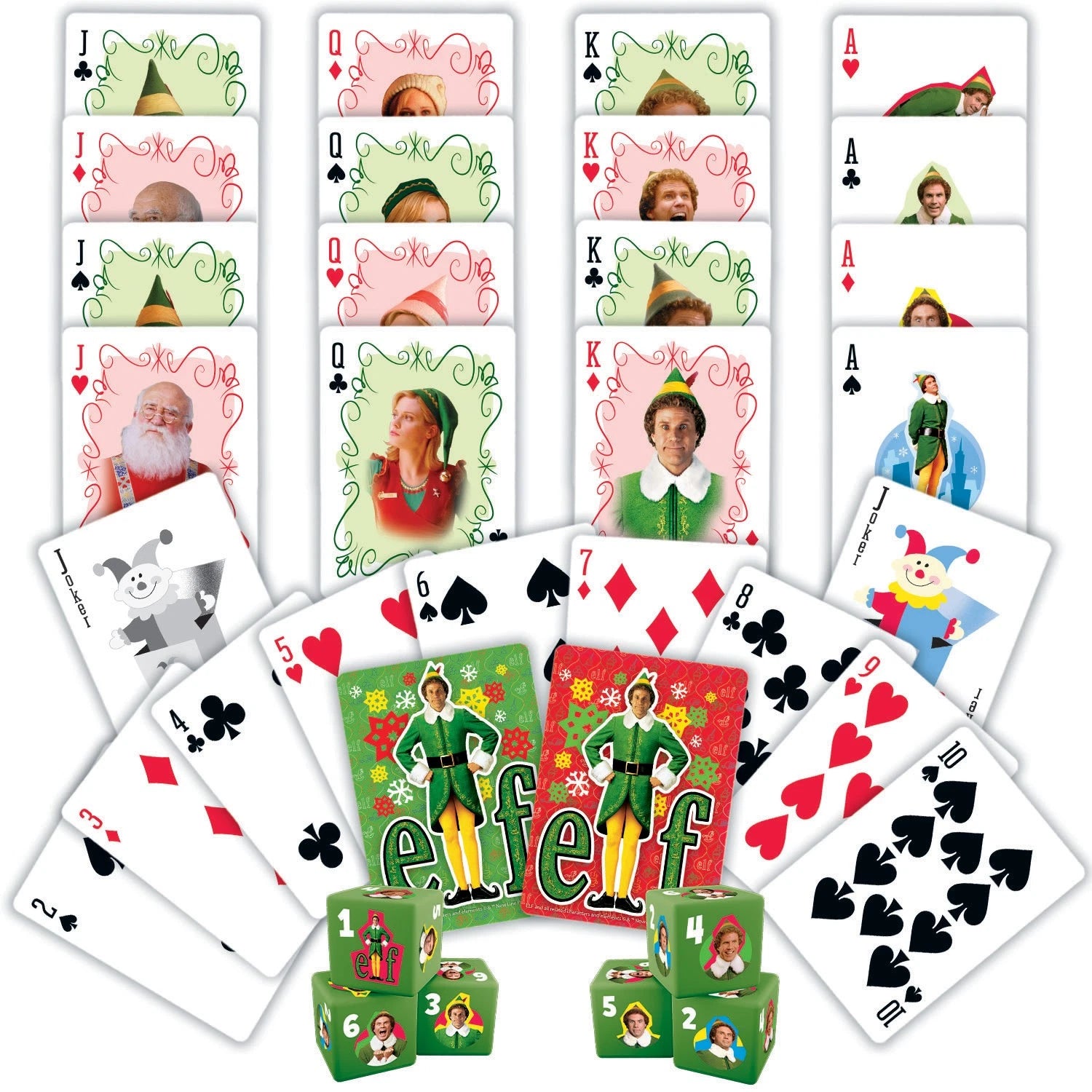 MasterPieces - Elf 2-pack Playing Cards & Dice Set
