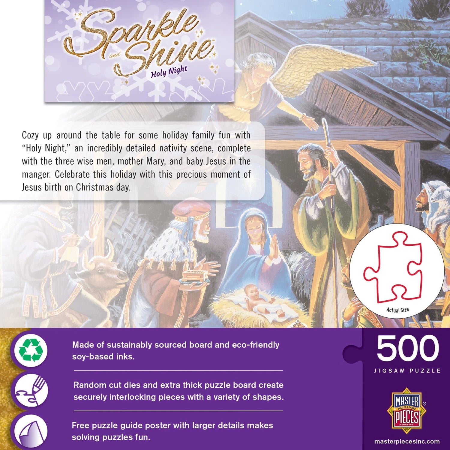 Masterpiece Sparkle and Shine Holy Night 500 Piece Jigsaw Puzzle (31585)