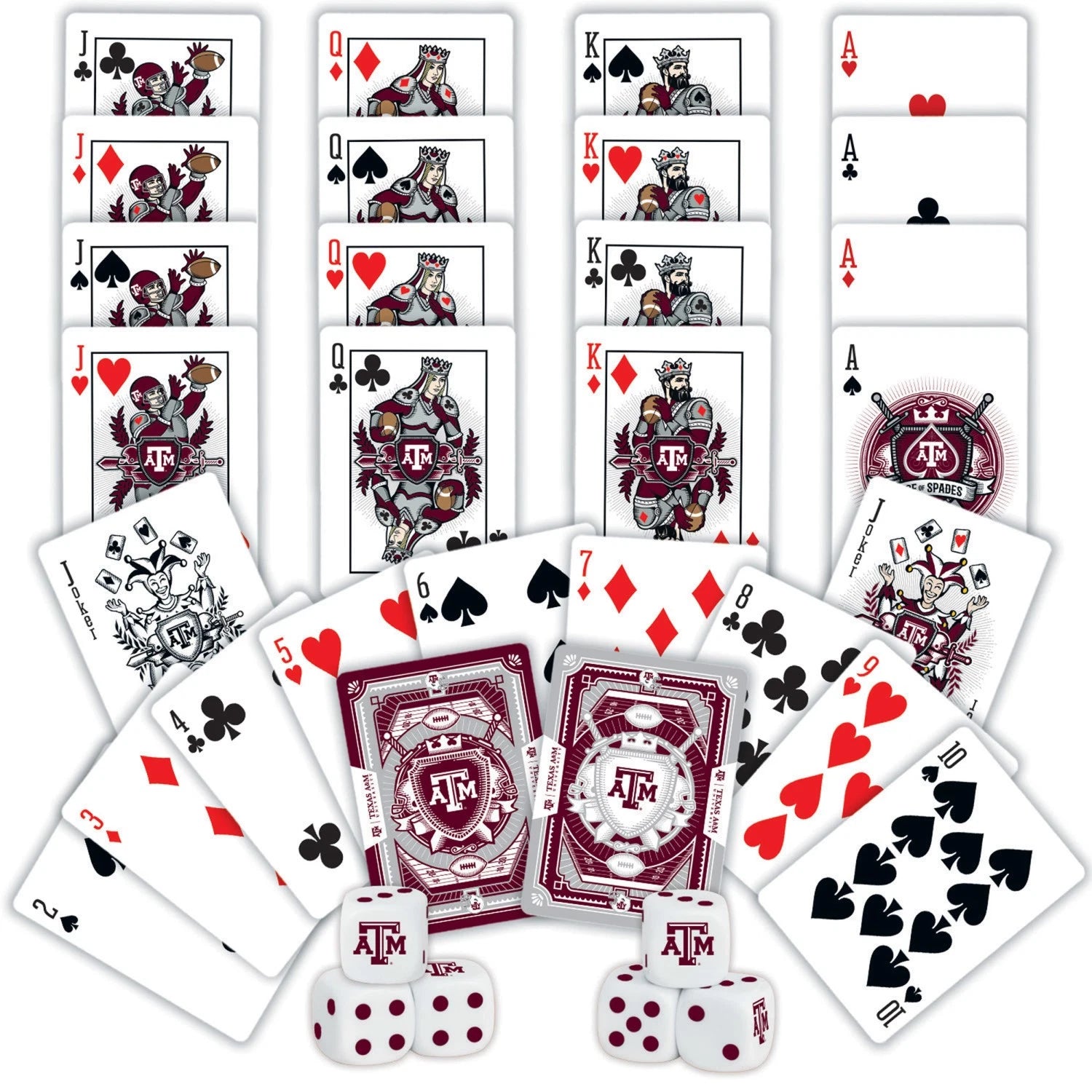 Texas A&M 2-Pack Playing Cards & Dice Set (TAM3230)