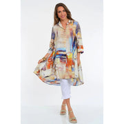 Lior Boyfriend Long Swing Shirt/Dress (Watercolor)