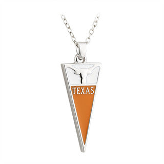Solvar Rhodium Enamel Flag Longhorn Pendant (S45691)