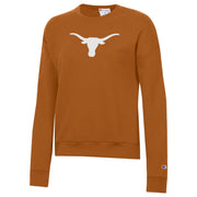 Texas Longhorn Ladies' Single Logo Crew Fleece Pullover