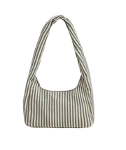Baggu Small Nylon Meringue Bag - Sage Stripe