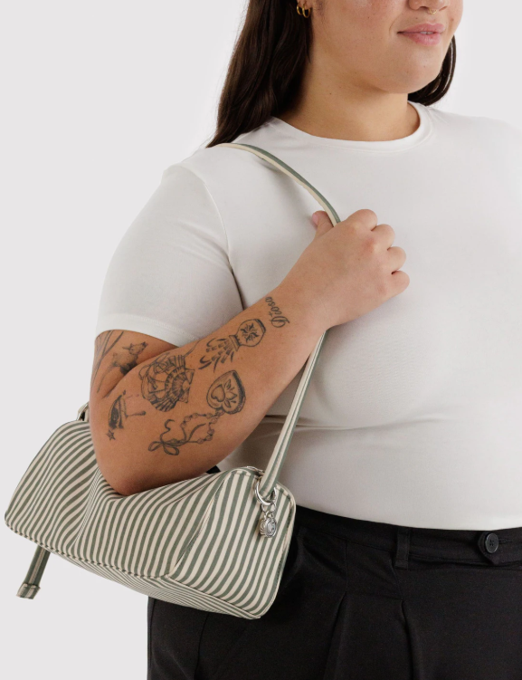 Baggu Nylon Loaf Bag - Sage Stripe