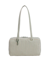 Baggu Nylon Bowler Bag - Sage Stripe
