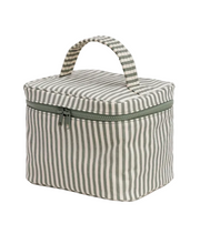 Baggu Large Cosmetic Case - Sage Stripe
