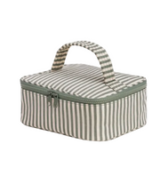 Baggu Small Cosmetic Case - Sage Stripe