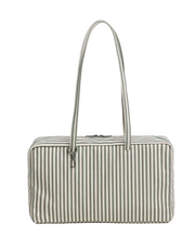 Baggu Medium Nylon Bowler Bag - Sage Stripe