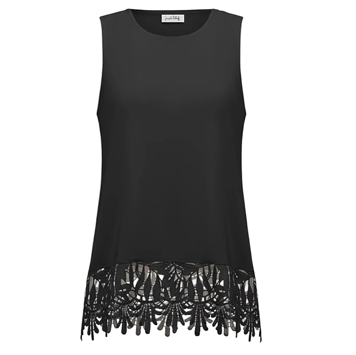 Joseph Ribkoff Embroidered Floral Hem Tunic Tank (262094)(Black)
