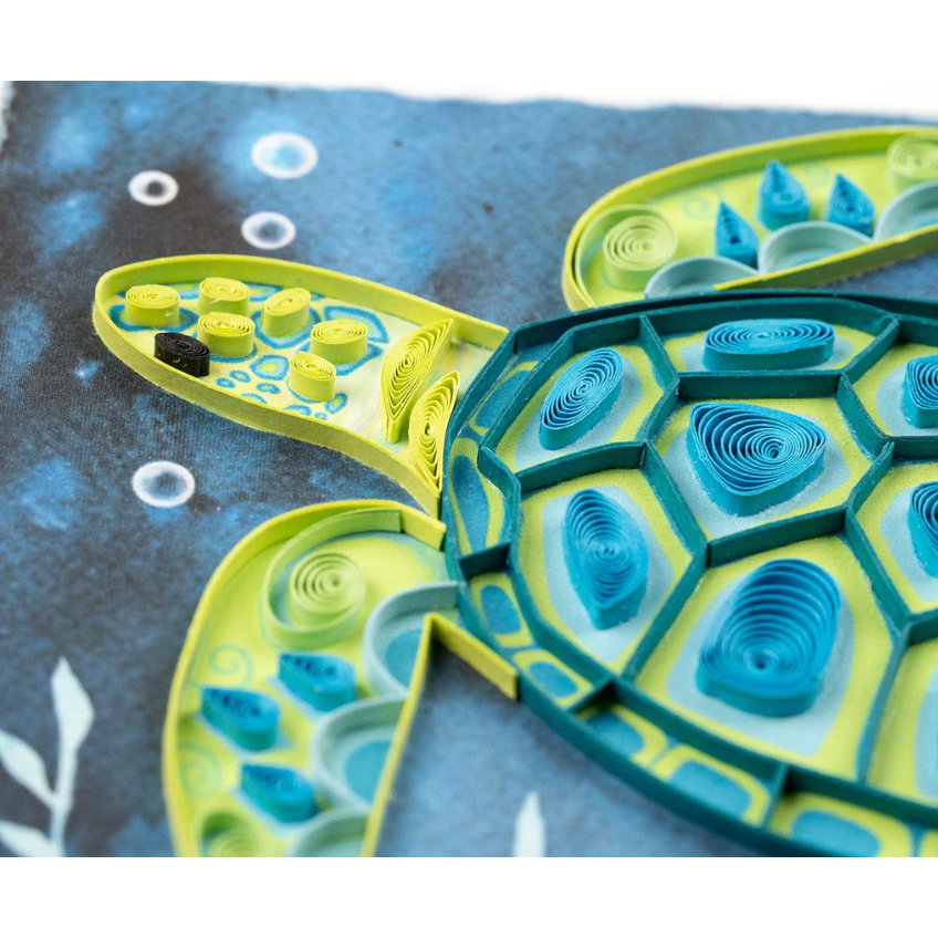 Decorative Sea Turtle Quilling Card