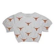 Texas Longhorn Sequin Repeater Crop Top