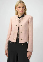 Joseph Ribkoff  Boucle Jacket Size 6  color rose 254903-3647