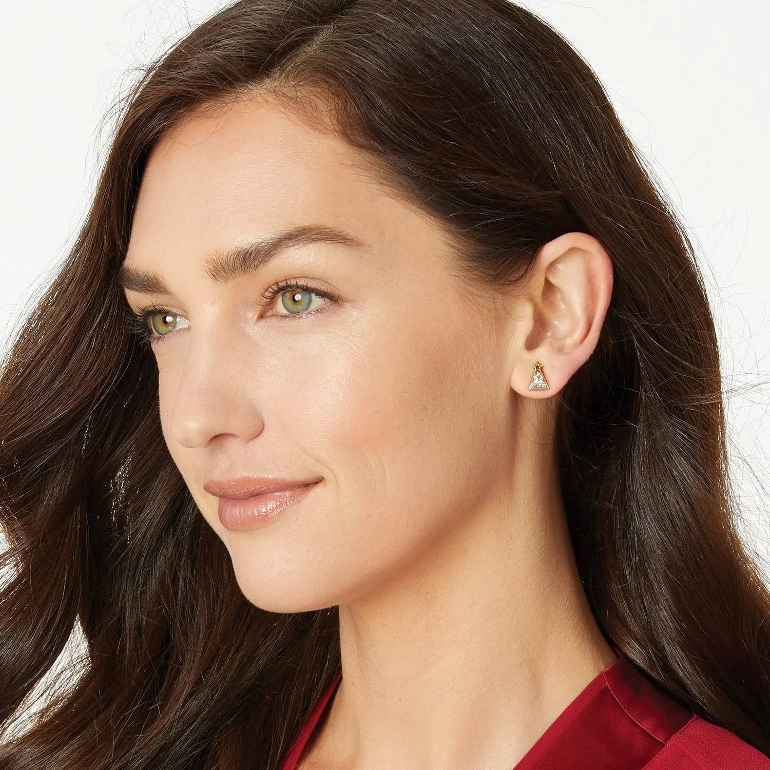 Brighton Frosted Christmas Tree Mini Post Earrings (SLV/GLD)